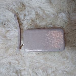 Gold fabric wristlet